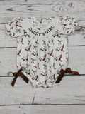 Duck Printed Daddy's Girl Smocked Bubble