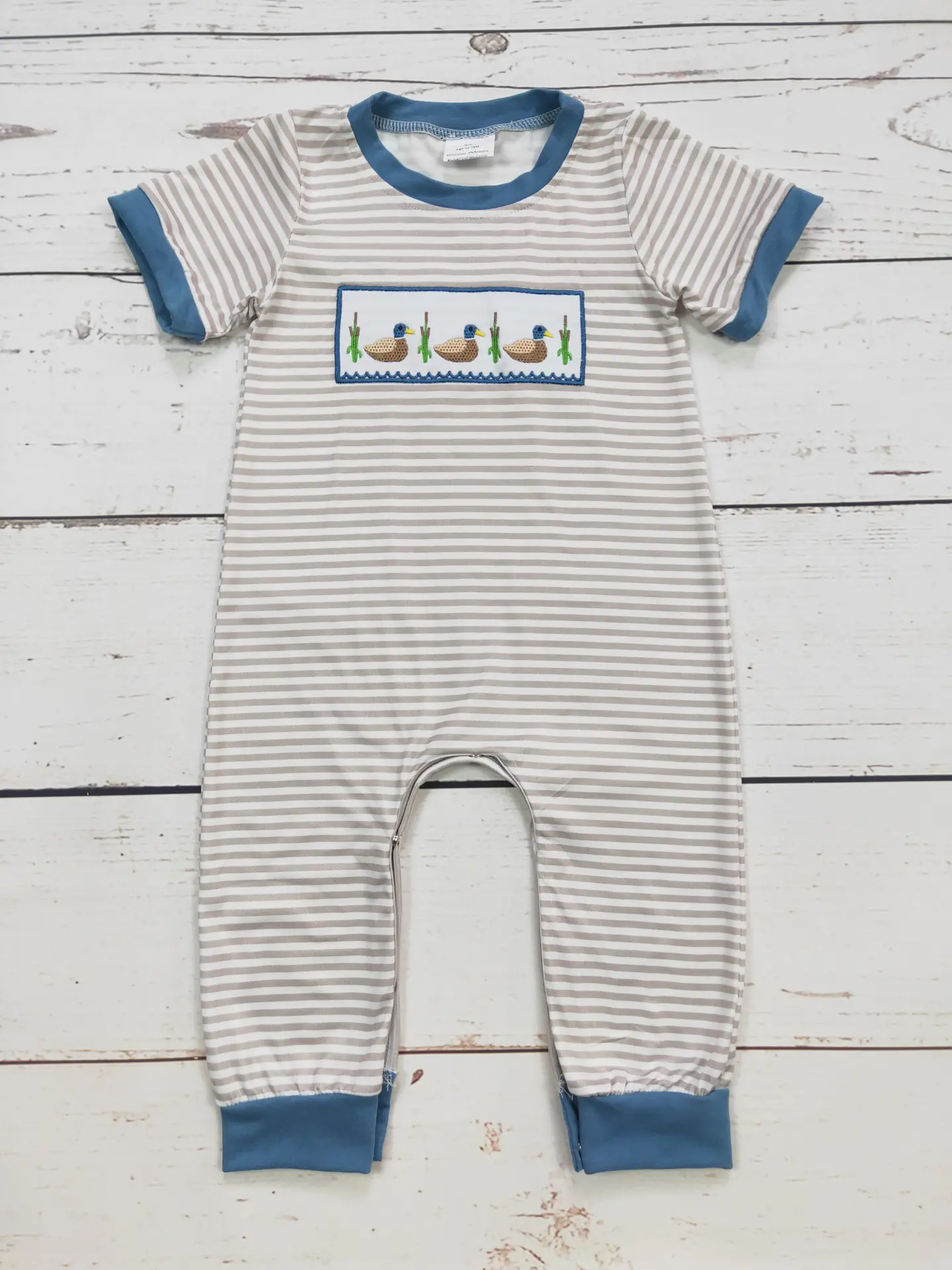 Baby Boy Duck Appliqué Onesie