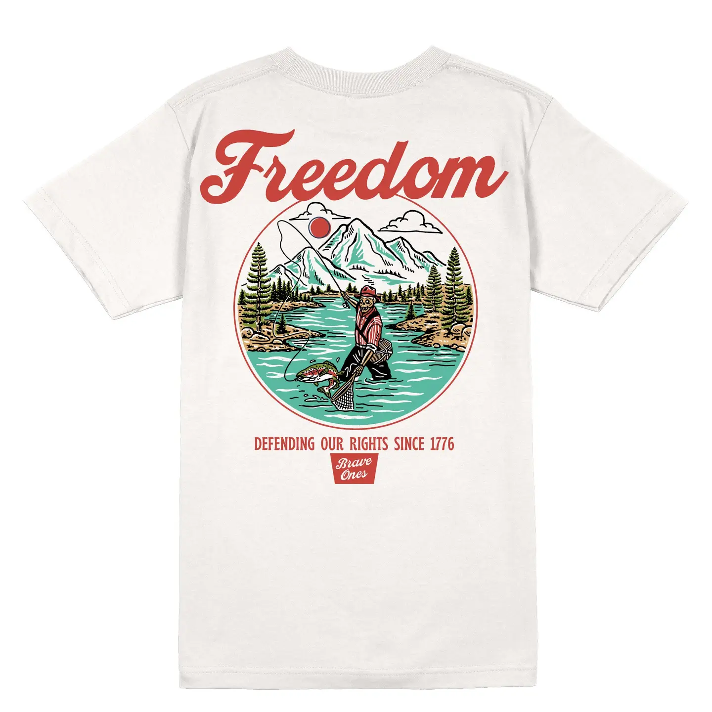 Freedom in the River T-Shirt- Vintage White | The Brave Ones