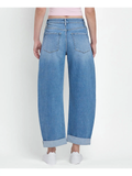 VERVET Super High Rise Double Cuffed Barrel Jeans