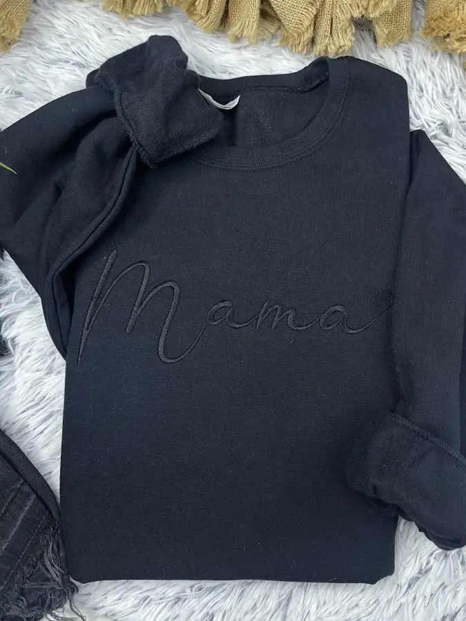 embroidered mama sweatshirt