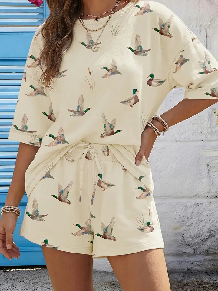 Printed Casual Short Sets
